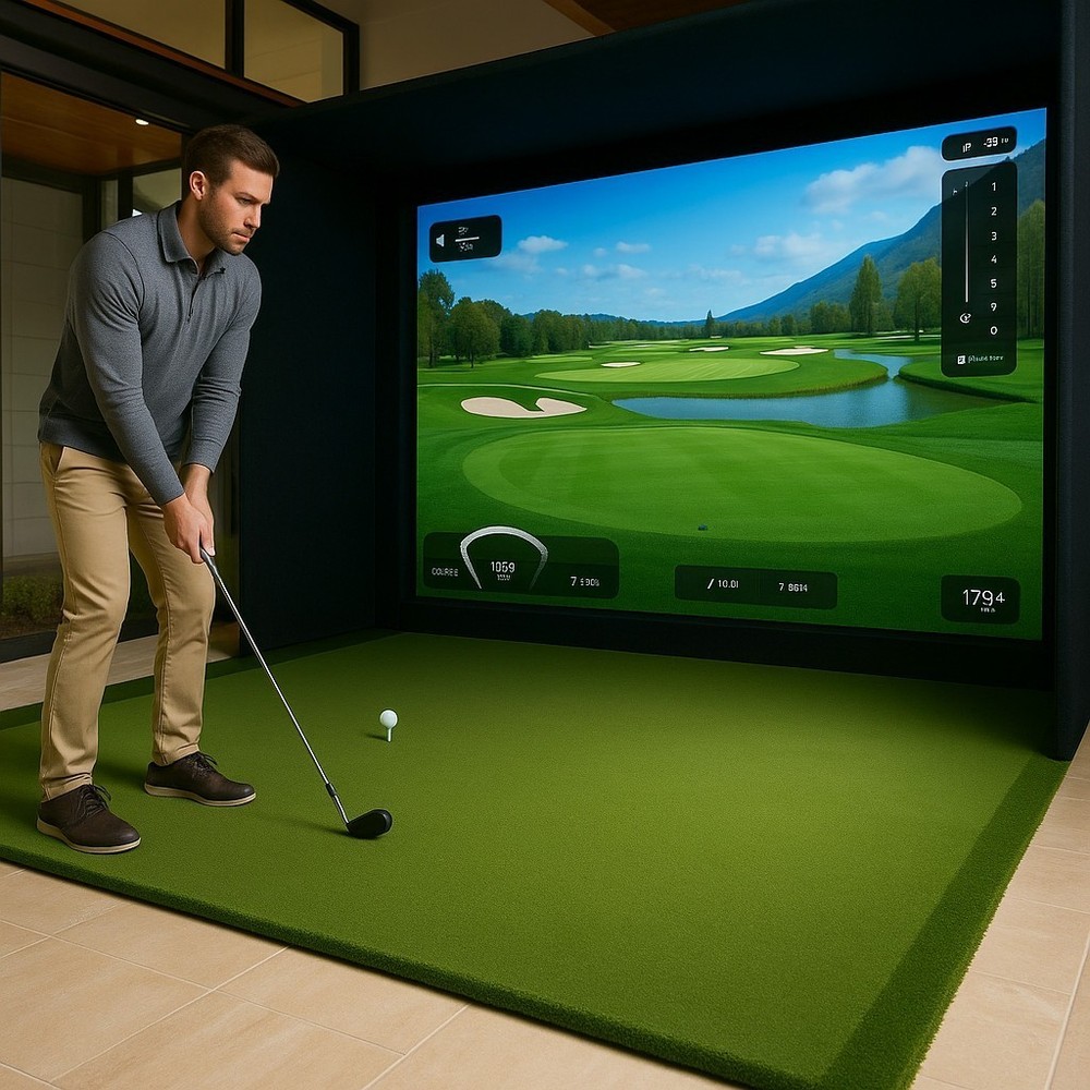 10FT Practice Golf Simulator Enclosure Net Training Aid Commercial Quality