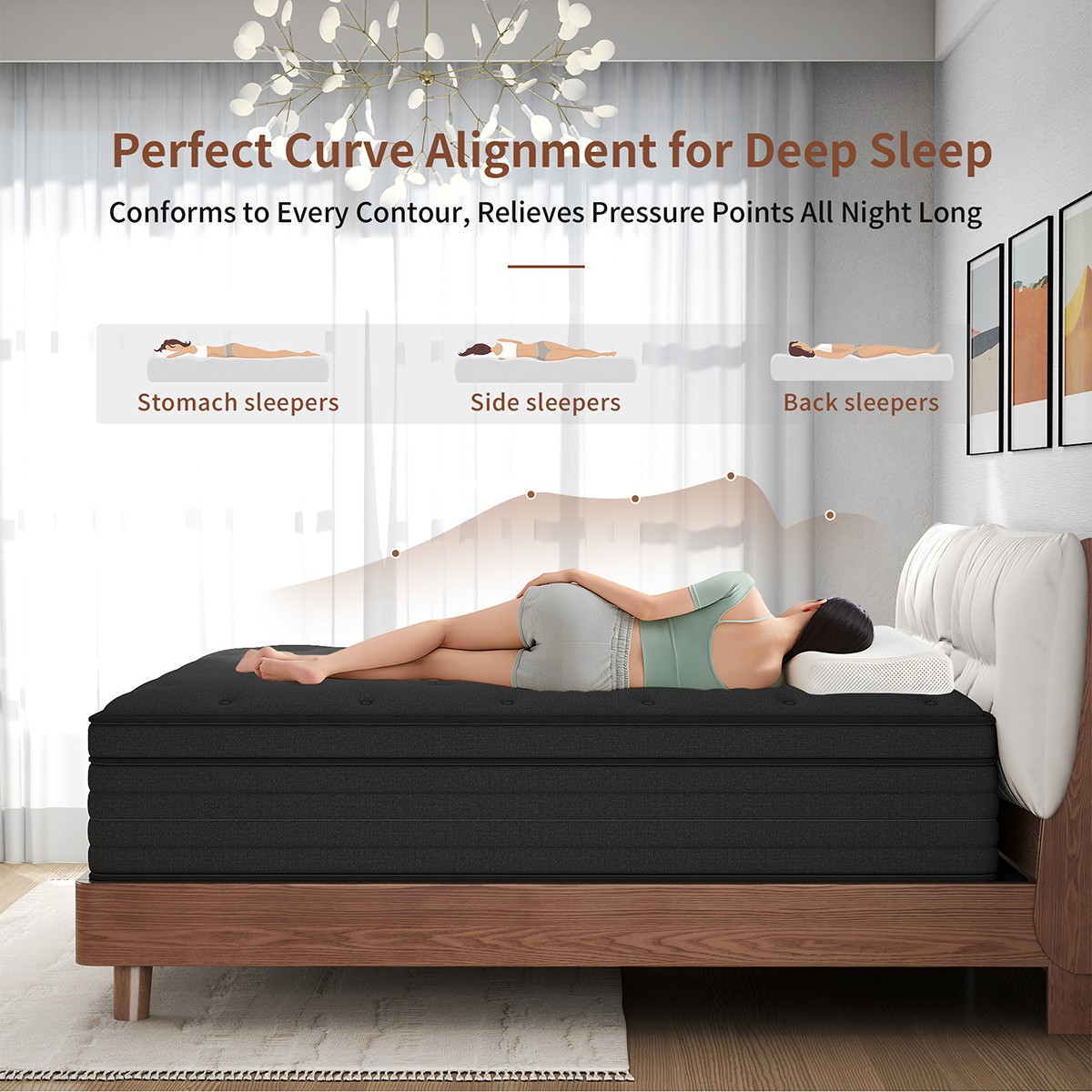 8"/12"/14" Twin Full Queen King Mattress Gel Memory Foam Hybrid Spring In a Box