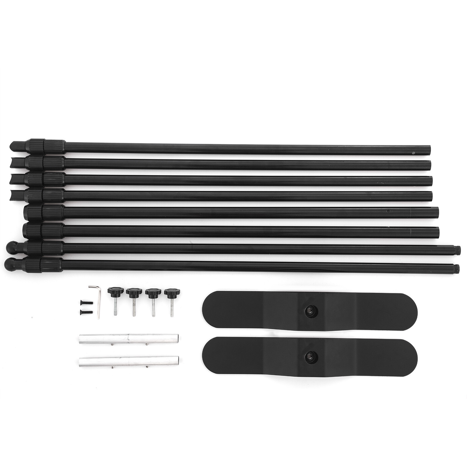 8x10 ft Banner Stand Heavy-Duty Backdrop Stand Telescopic Adjustable Repeat Step