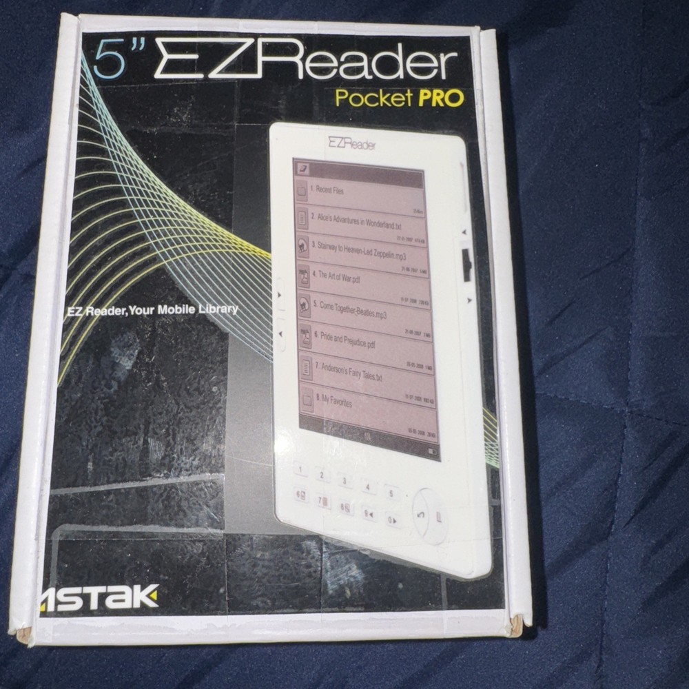 Astak 5" EZ Reader Pocket PRO- White EB-05EZPRO