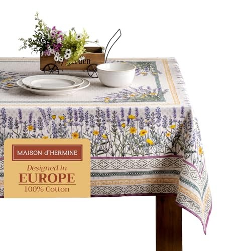 Table Cloth Rectangle Table 100% 90" x 60" (Rectangular) 10 - Fanny Lavender