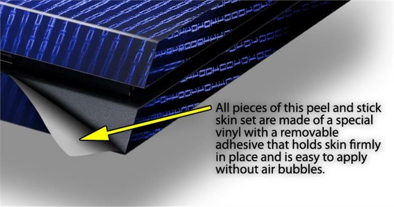 Skin for original PS4 Gaming Console Binary Rain Blue