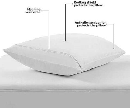 Pillow Protector, Sleep Safe Pillowcase King Pillow Protector King Size 2 PACK