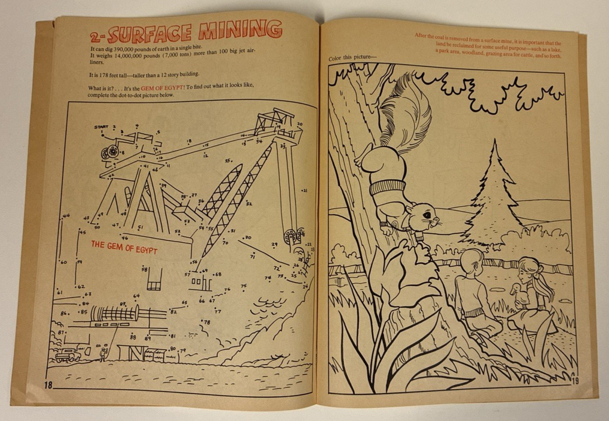 Conoco Energy Activity Book Puzzles Games 1976 Spencer the Squirrel t. tallarico