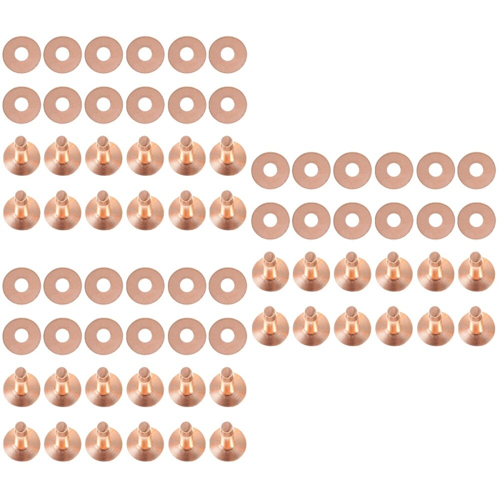 60 Sets Belts Diy Rivets Copper Rivet Fasteners Snaps Rivets Kit