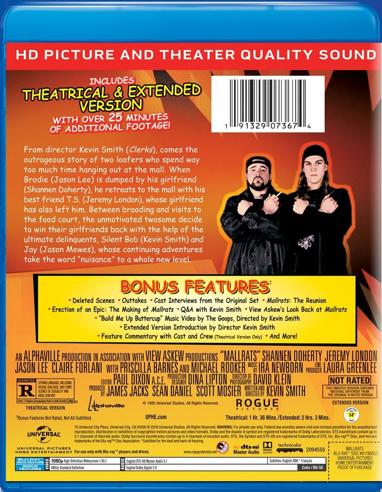 Mallrats Blu-ray Ben Affleck NEW