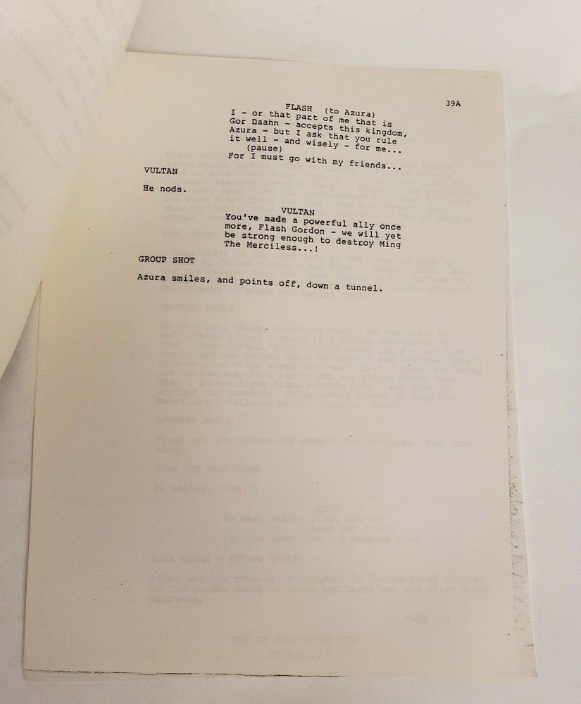 FLASH GORDON / Samuel A. Peeples 1979 TV Script, "Chapter Eleven: King Flash"