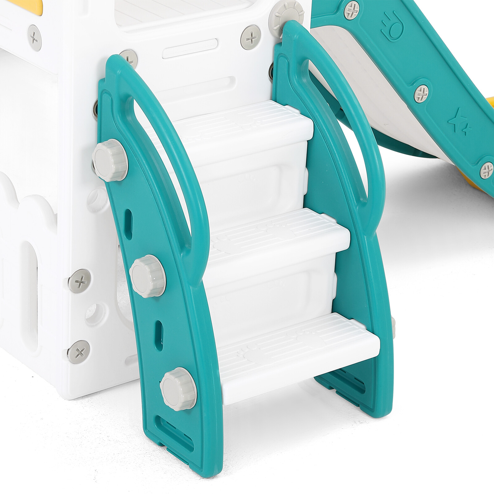 New 9in1 Kids Double Slide Toddler Playground Climb Playset Indoor/Outdoor Toys