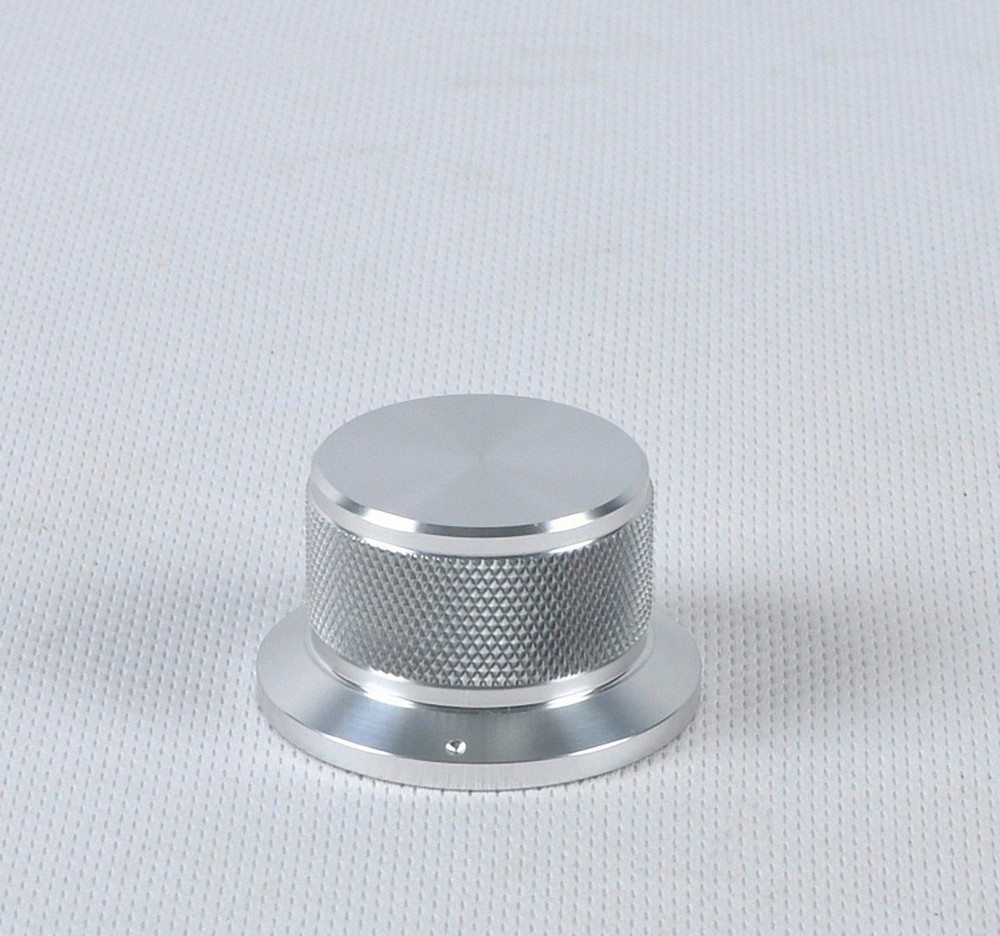 1 PCS Silver knurled solid aluminum 44*34*25 Amplifier volume potentiometer knob