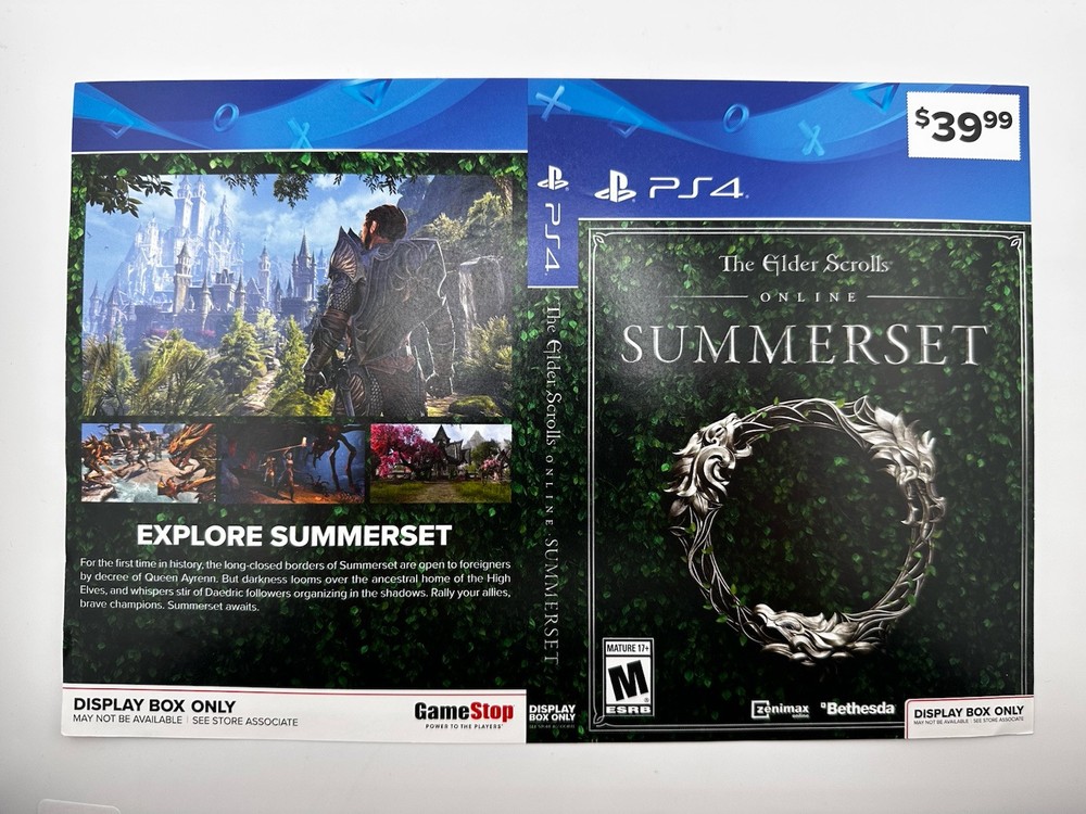 (PS4) Replacement Case Cover Art Insert Only! - Summerset