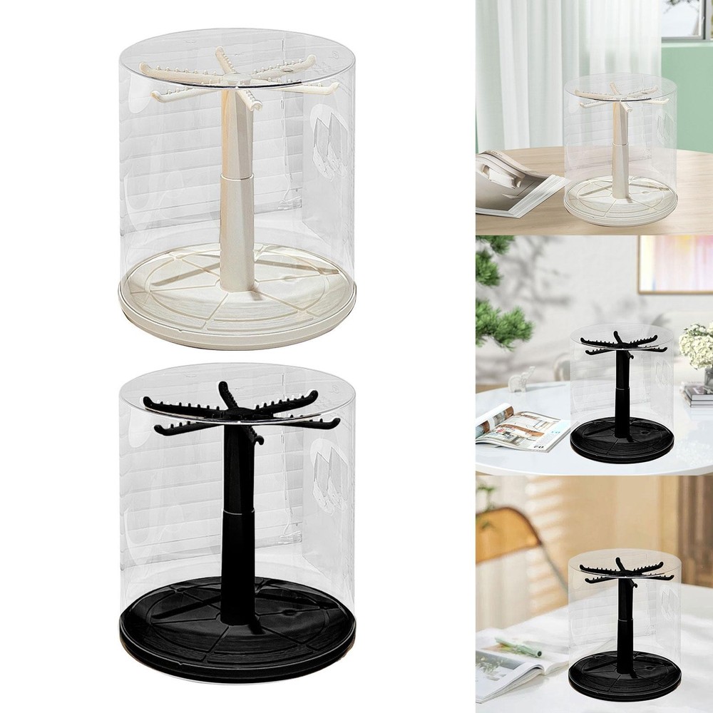 Rotating Clear Display Case Display Stand for Plush Dolls Decorative Organizer
