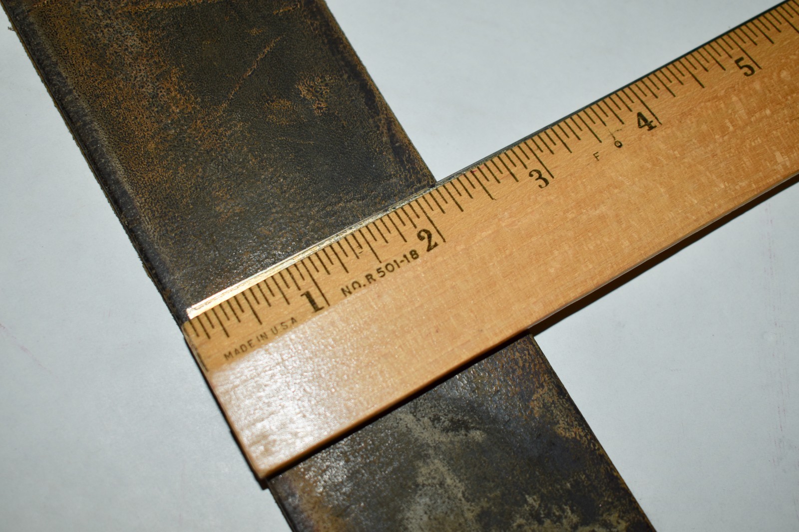 Antique U.S. CAVALRY WWI-era Gem Straight Razor LEATHER STROP Army & Navy 18.5"L