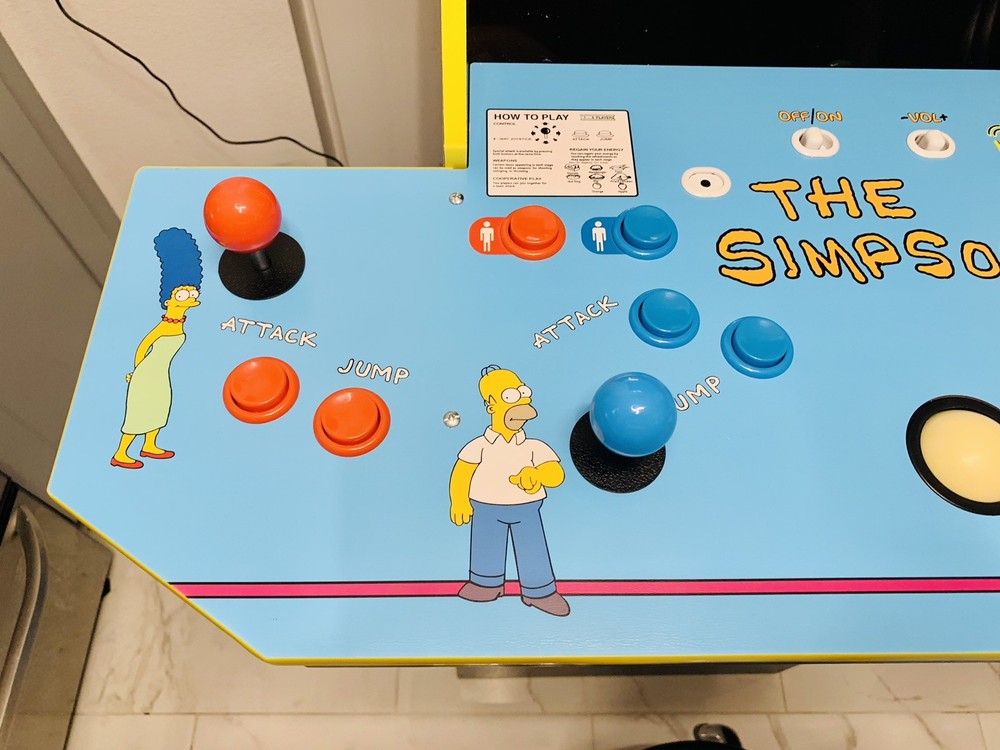 Arcade 1up The Simpsons Arcade With Riser And Stool WORKING GREAT CONDITIONS 🔥