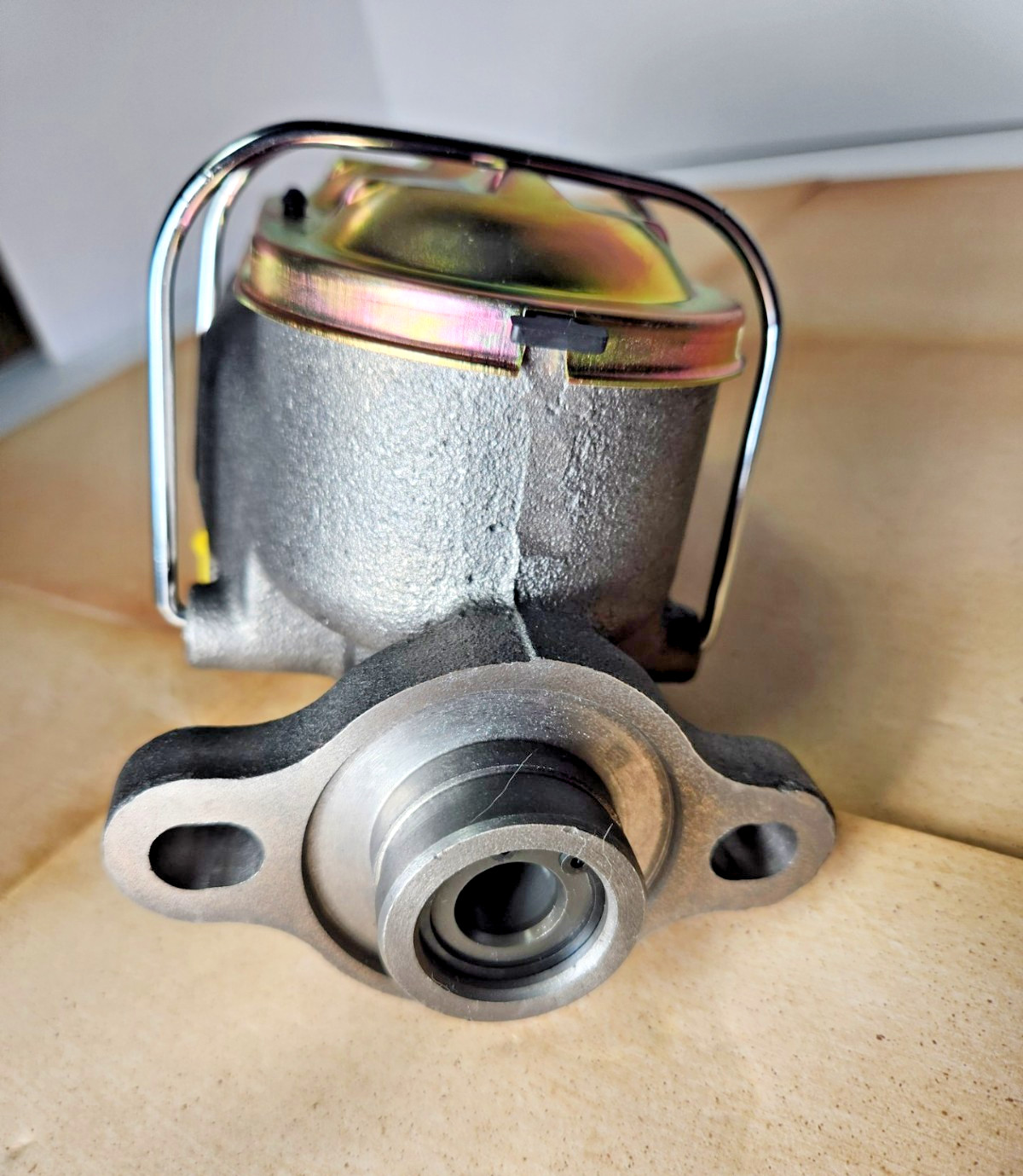 Chevy Master Cylinder 1" Bore 2 Ports Each Side w Fittings and Adaptor MC1321H