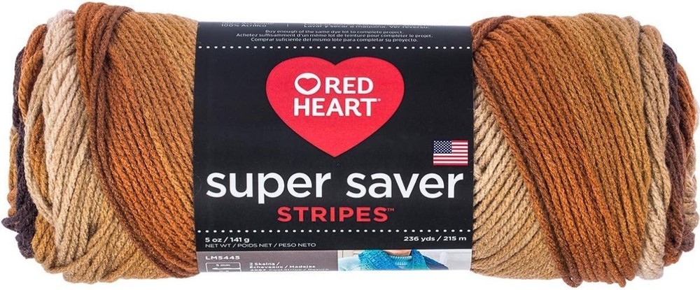 Super Saver yarn, Latte Stripe