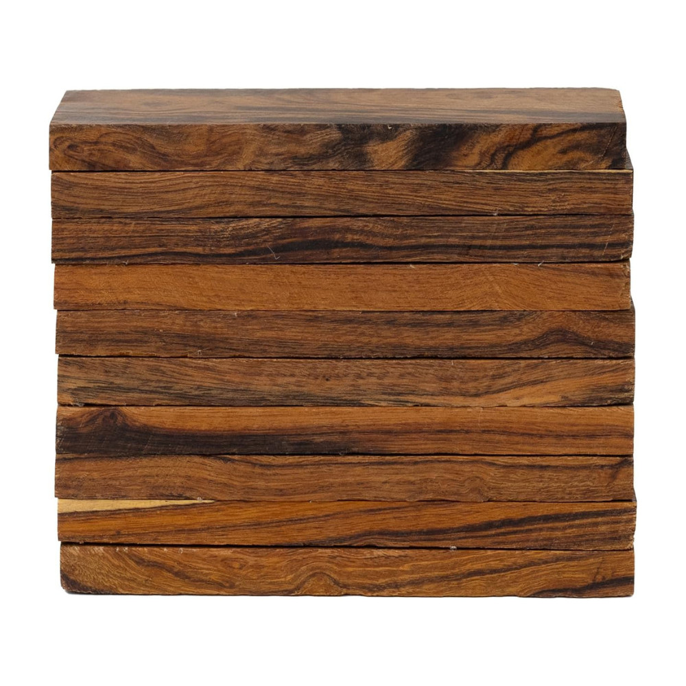 Exotic Wood - Hardwood Ironwood Blanks - 5 1/8 x 1 1/4 x 3/8 inches – Pack of 10