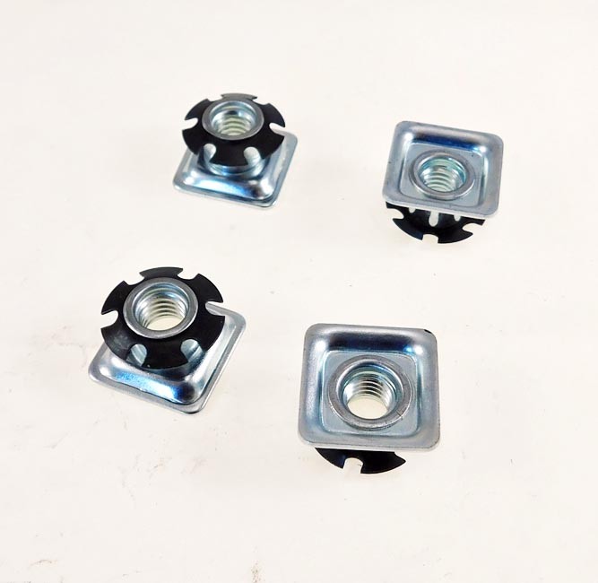 4 Pack Threaded Star Type 1"(OD) Square Tubing Insert 3/8-16 Threads  S71-326