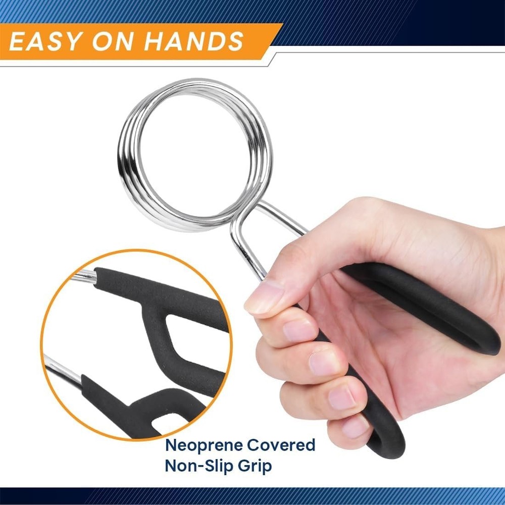 Olympic 2" Barbell Spring Clip Collars - Pair