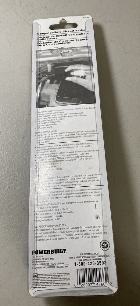 Powerbuilt Computer Safe Circuit Tester - 648344