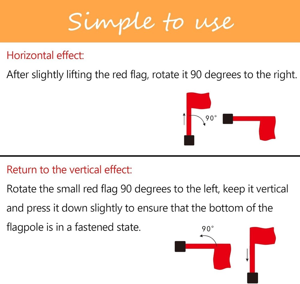 Mailbox Replacement Flag Kit Red Flag Universal With Double Sided Sticky Pads