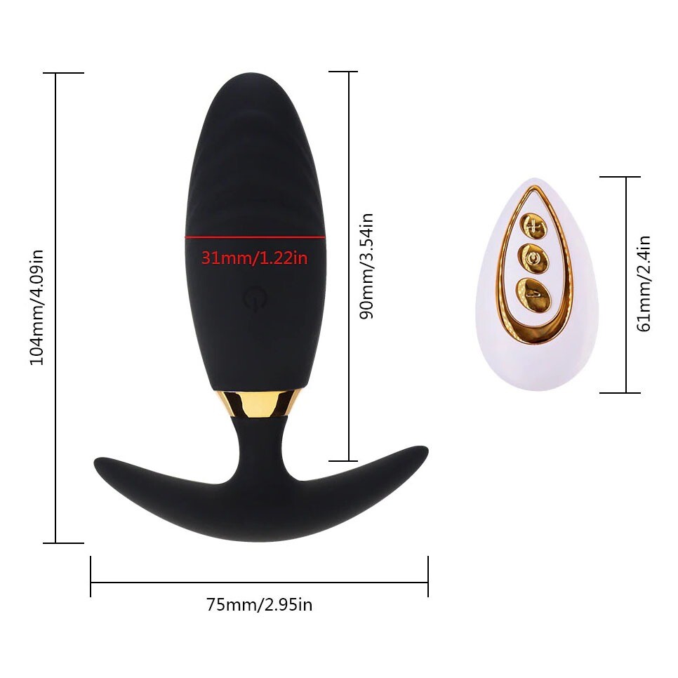 Remote Control Vibrating Anal Butt Plug Vibrator Sex Toys for Women Men Couple