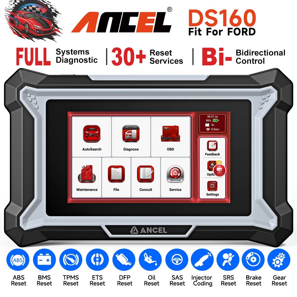 For Ford Mercury Lincoln Bidirectional OBD2 Diagnostic Scanner ECU Coding DPF