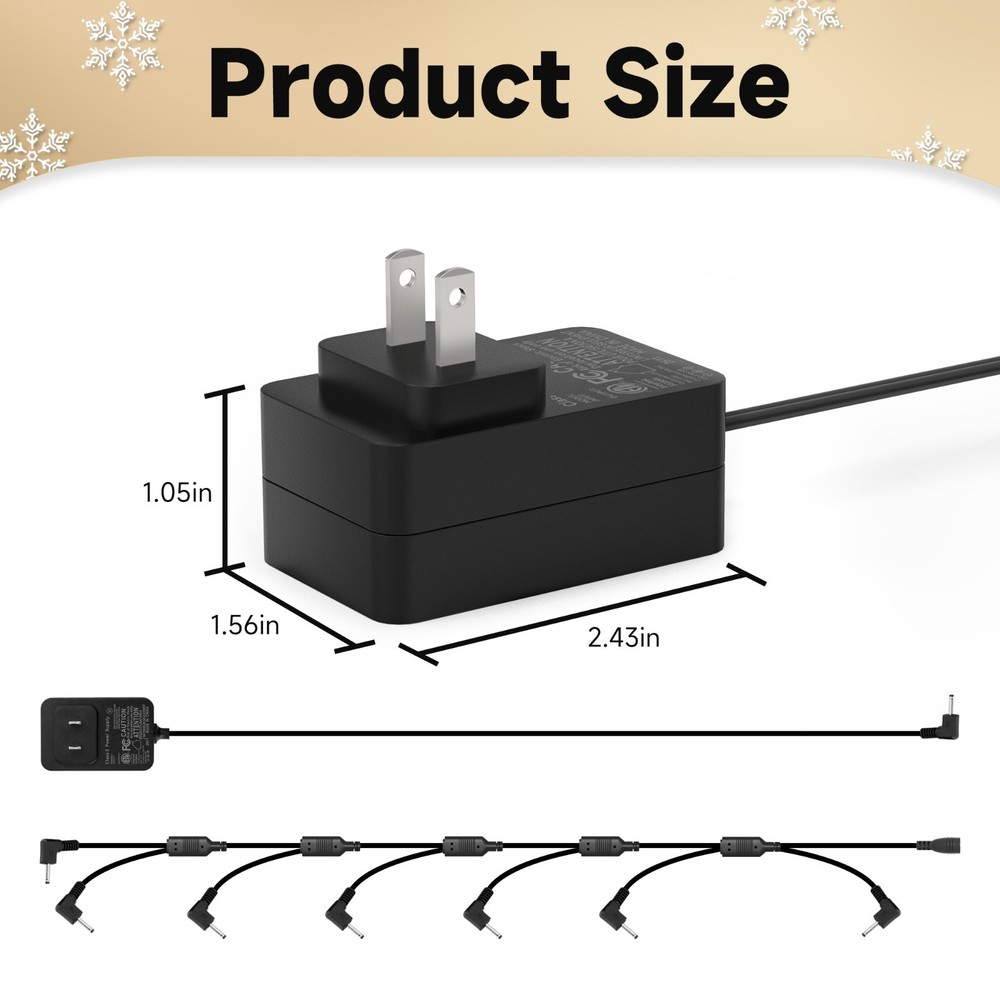 5V Power for Hallmark Keepsake and Magic Keepsake with 7 Plug for 2.5 mm