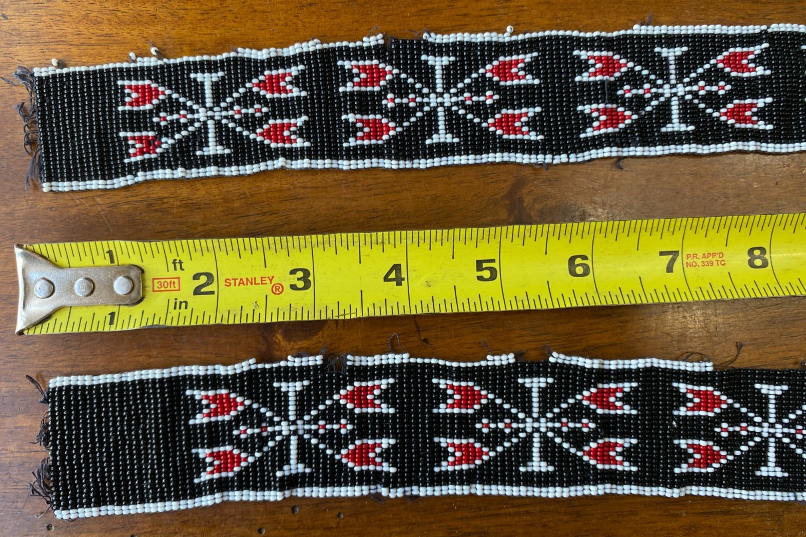 Vintage Hand Made Native American Beaded Sash Strips Lakota Sioux Ceremonial