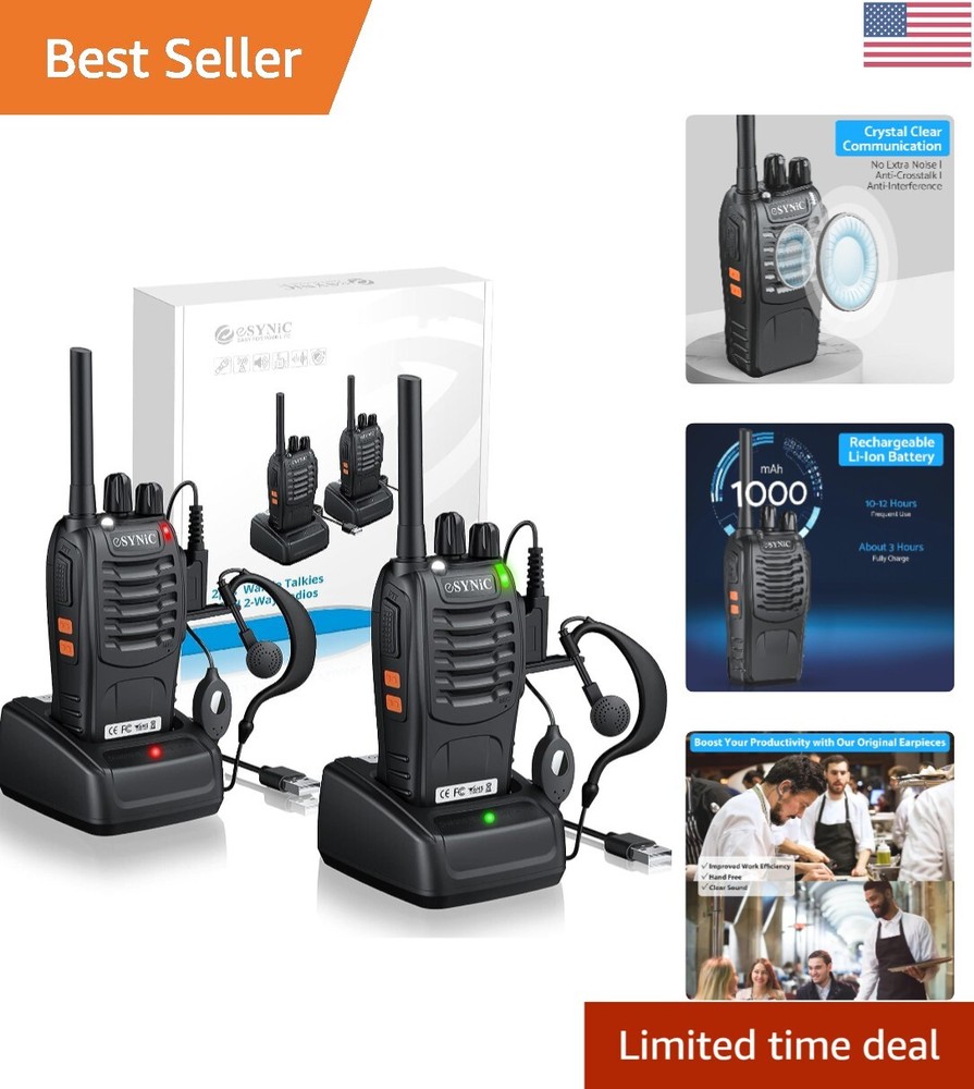 Professional Rechargeable Walkie Talkies for Clear Long-Range Communication