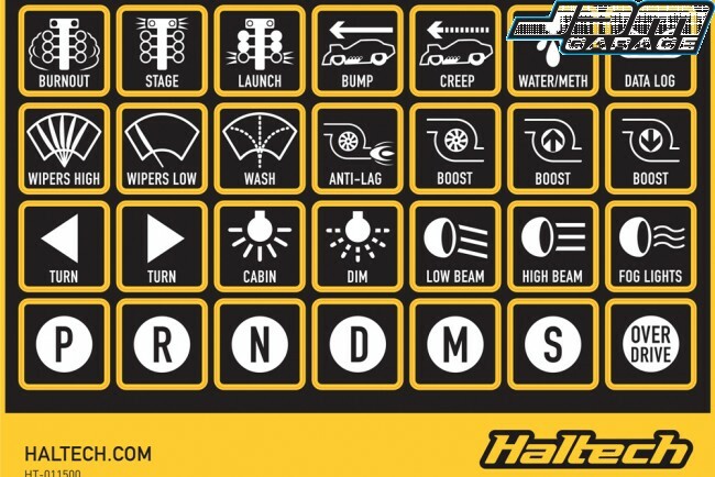 Haltech CAN Keypad Label Set