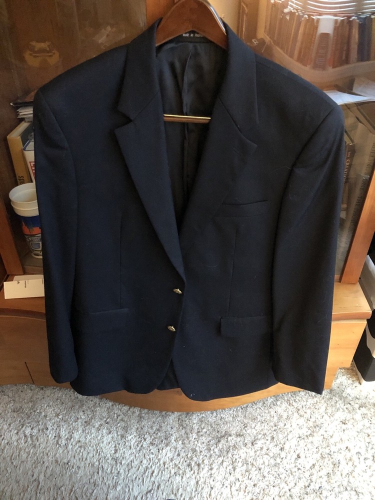 Mens Sport Jacket Chaps Mens 40Regular Black 100% Wool