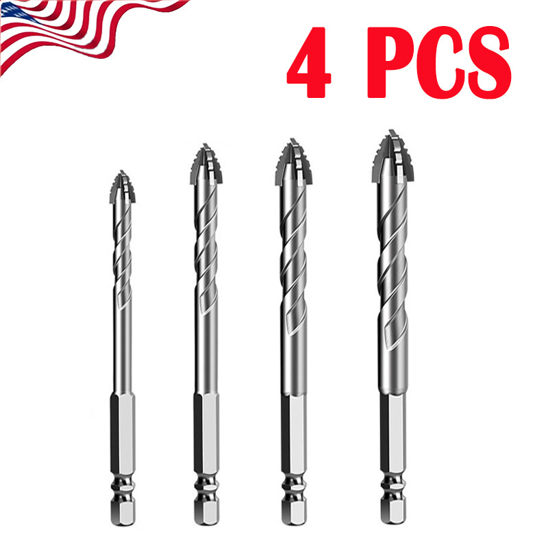 Eccentric Drill Bit Set Four-Flute Sawtooth Eccentric Drill Bit High Hardness
