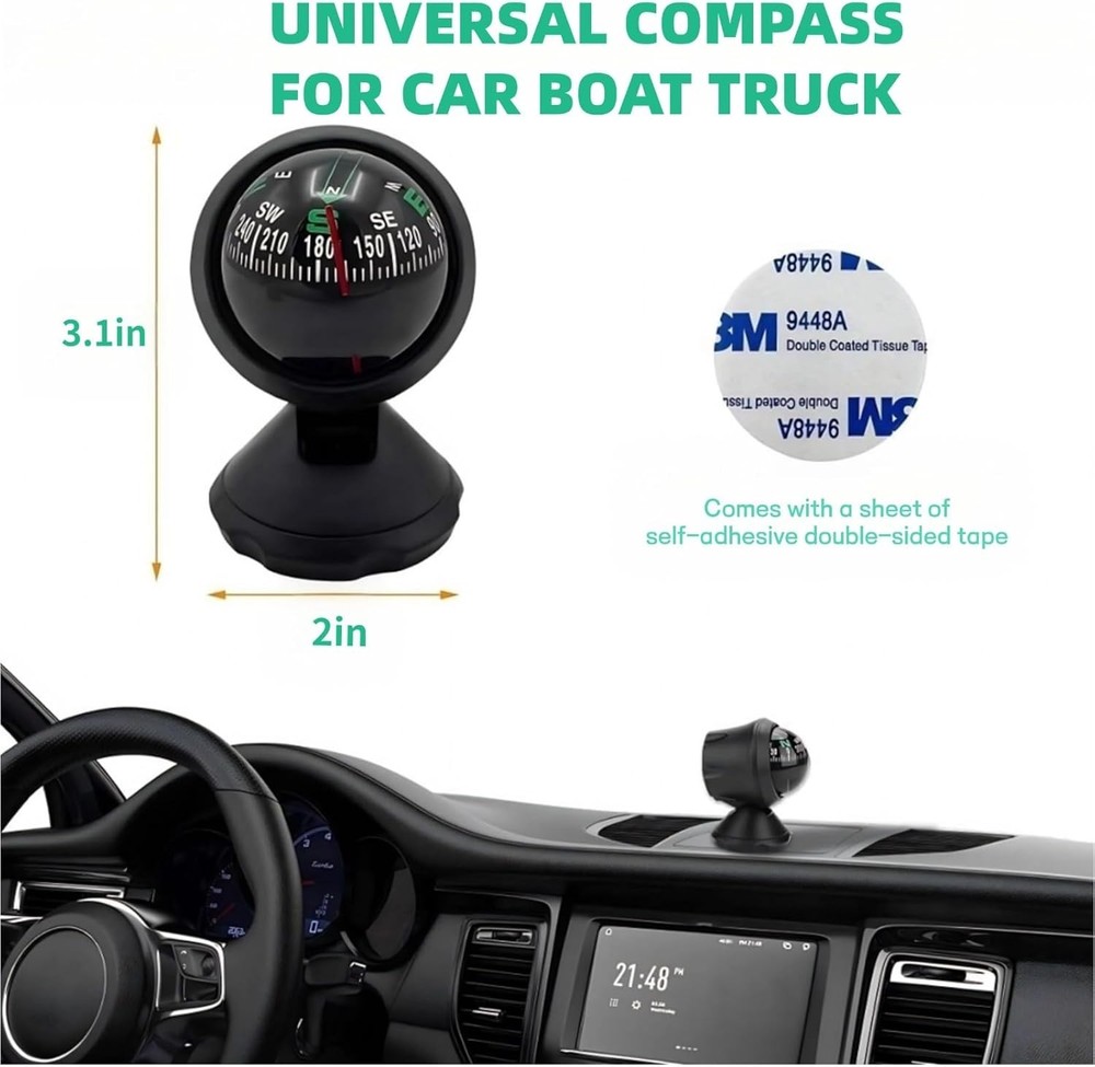 Car Compass, Night Vision Electronic Digital Compass, Direction Guidance for ...