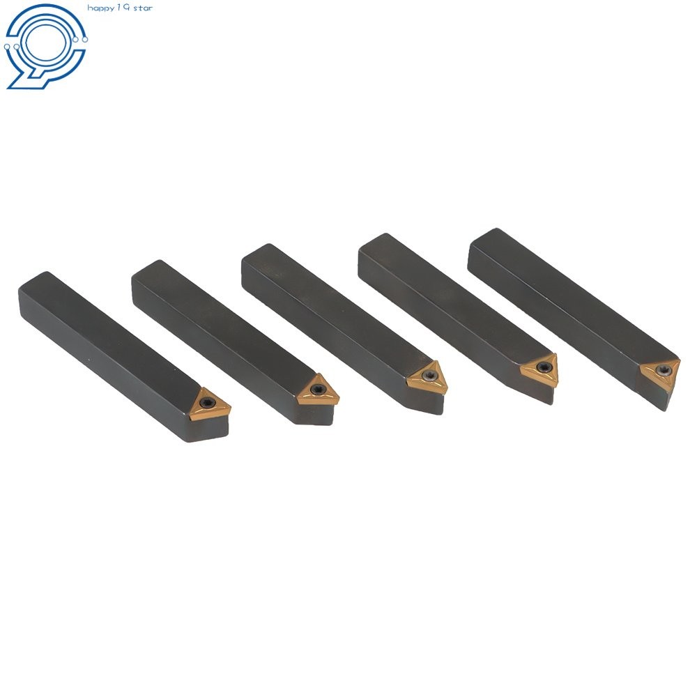 5 Pack 3/8" Carbide Indexable Turning Tool Lathe Tool Bit With Carbide Inserts