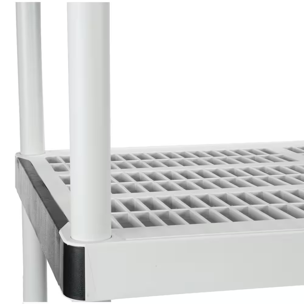 5-Tier Easy Assembly Multi-Purpose Plastic Garage Storage Shelving Unit in Gray