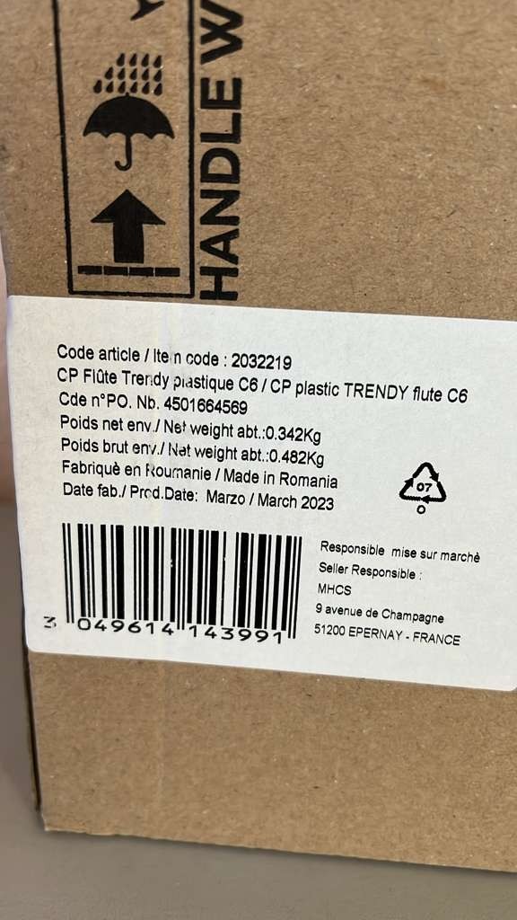 Veuve Clicquot Orange Plastic Champagne Goblets set of 6