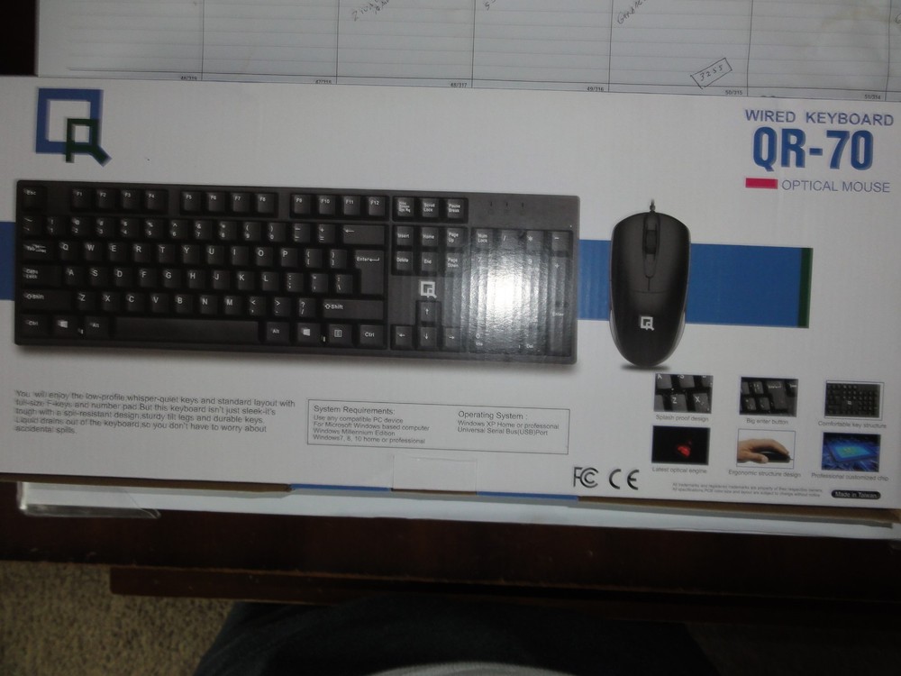 QR-70 WIRED KEYBOARD/MOUSE DOES NOT INCLUDE WIFI USB ADAPTER