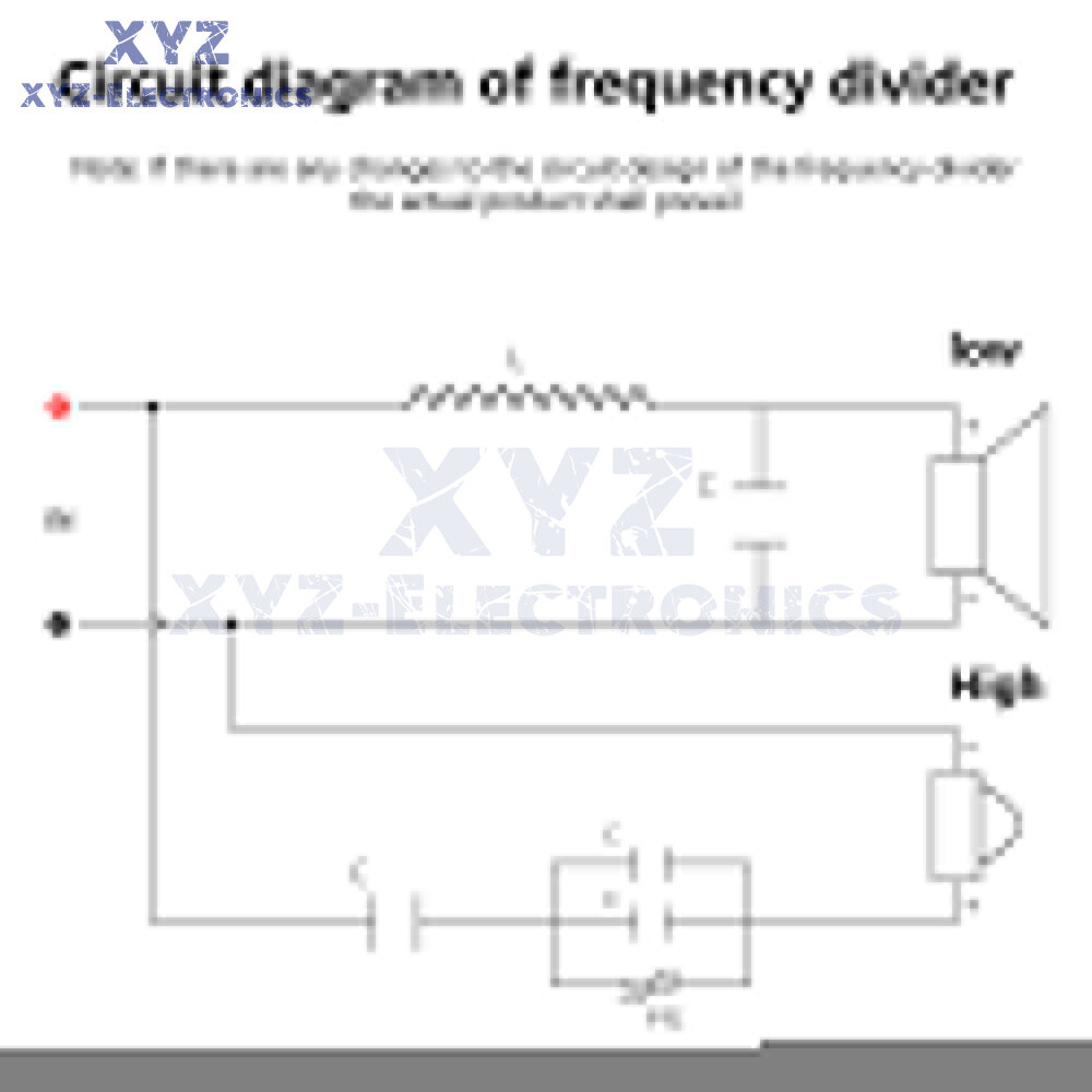 Speaker Modification Upgrade Crossover Frequency Filter High & Low Two-way HiFi