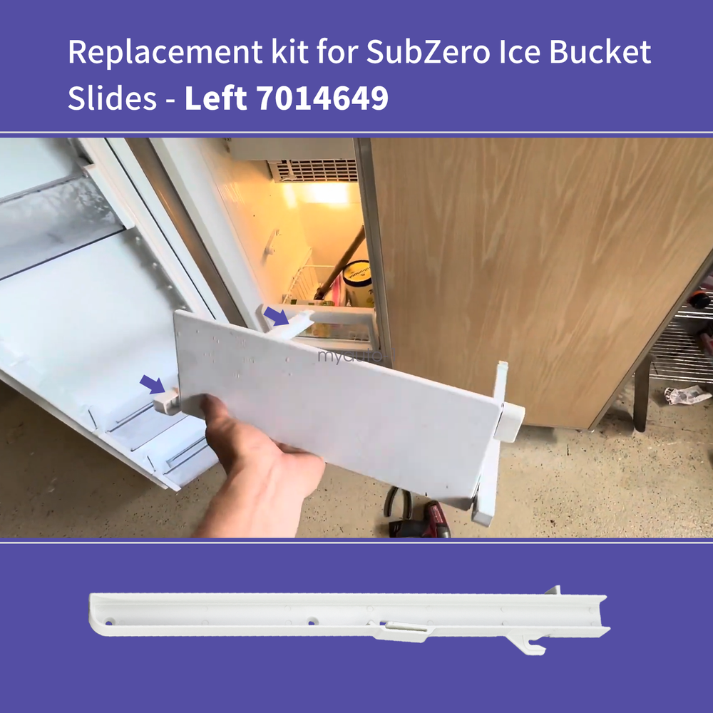 Left side Replacement Fits Subzero Ice Bucket Slides 7014649