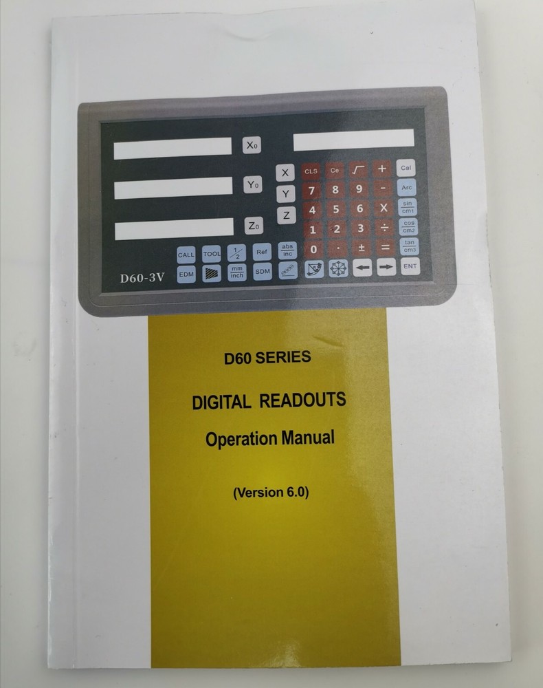 DITRON 3 axis Digital Readout D60-3V Display for Lathe or Milling Machine