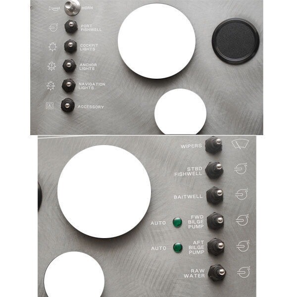 Sea Ray Boat Switch Dash Panel | 21 3/4 x 15 1/2 Aluminum