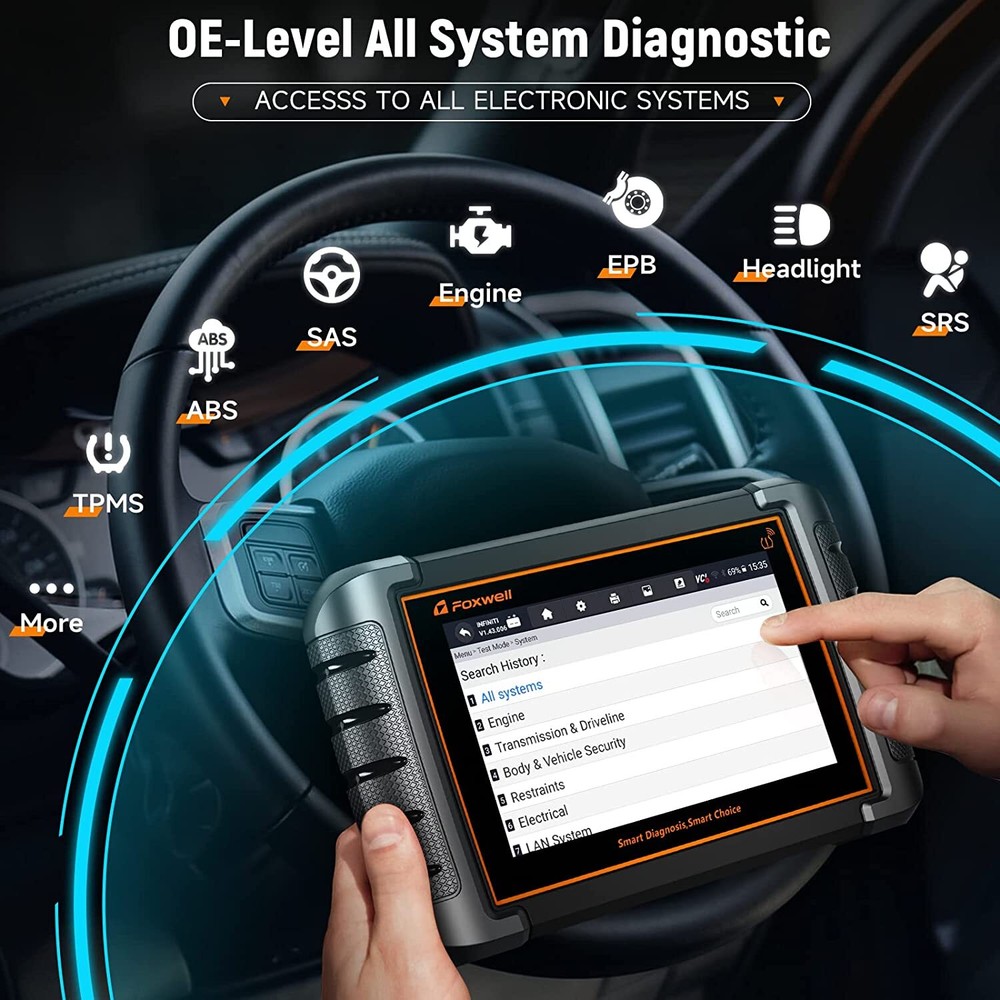 Foxwell NT809TS Pro Bidirectional Car OBD2 Diagnostic Scanner TPMS Programming