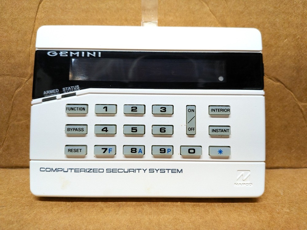 NAPCO GEM-RP8 SECURITY SYSTEM NUMERIC KEYPAD USED WITH GEMINI GEM-P800