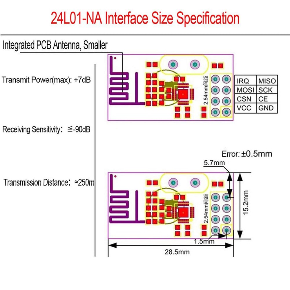 4 NRF24L01+ Wireless Transceiver Modules 2.4G for IoT Projects