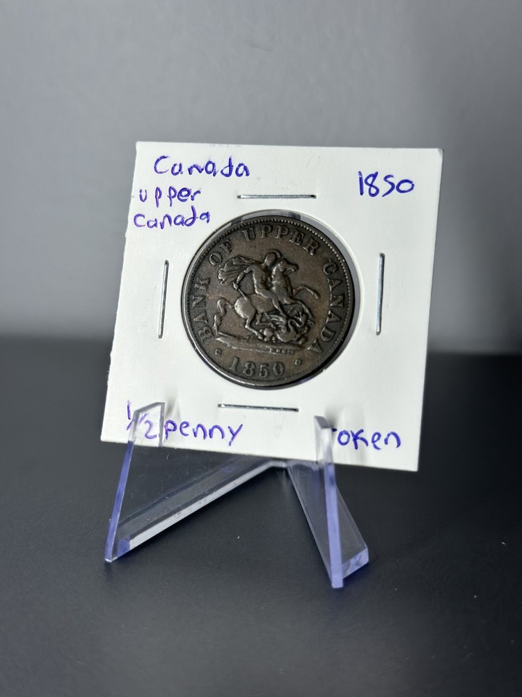 1850 Upper Canada 1/2 Penny Token