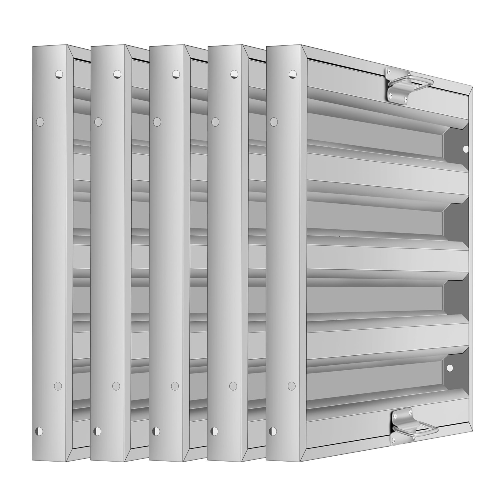 5x Hood Filters 19.5 x 15.5In Commercial Kitchen Range Hood Baffle Grease Filter