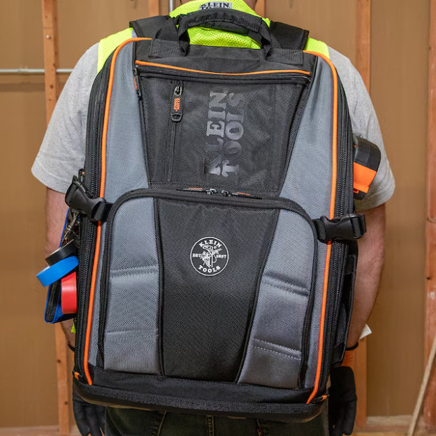Klein Tools Tradesman Pro Tool Station Tool Bag Backpack, 27 Pockets