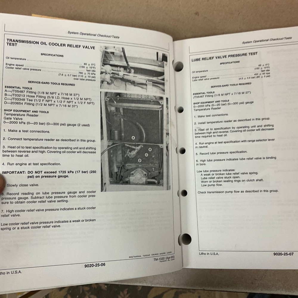 John Deere 450E 455E TECHNICAL O&TEST SERVICE MANUAL CRAWLER DOZER LOADER TM1330