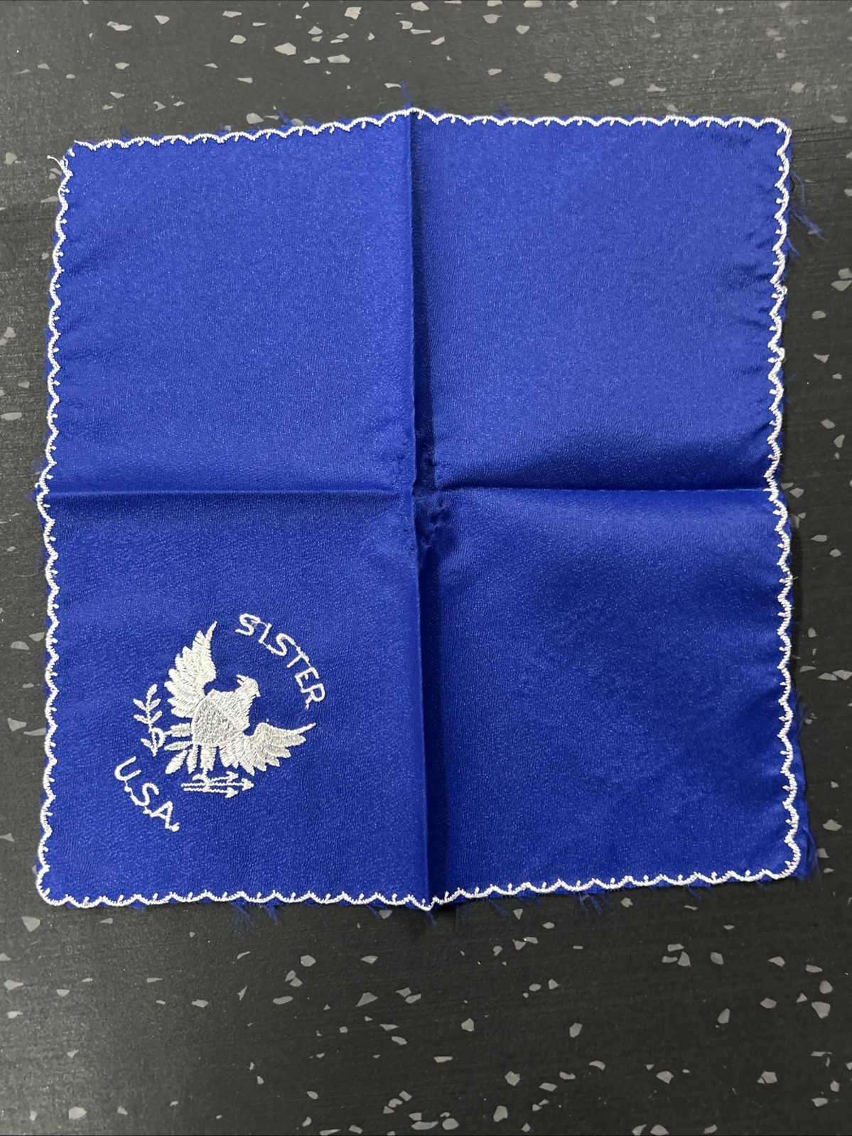 WWII U.S. Army Victory Scarf & Handkerchief Sister Wife Cameo Box Embroidered