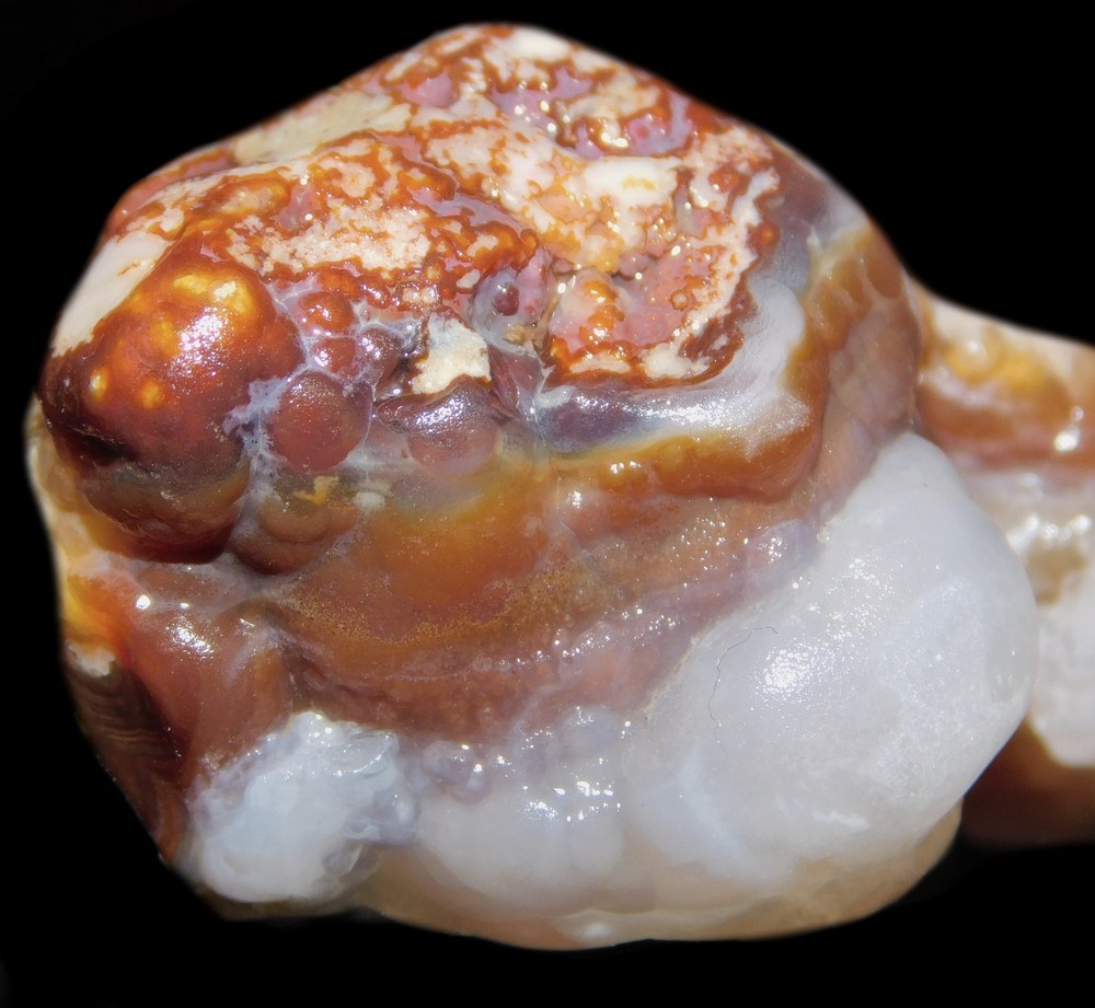 botryoidal Aguascalientes Fire Agate lapidary cabbing rough chunk Mexico 36 gram